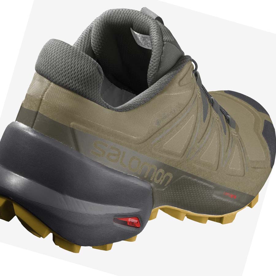 Salomon SPEEDCROSS 5 GORE-TEX Trail Futócipő Férfi Olivazöld | HU 2114TCE